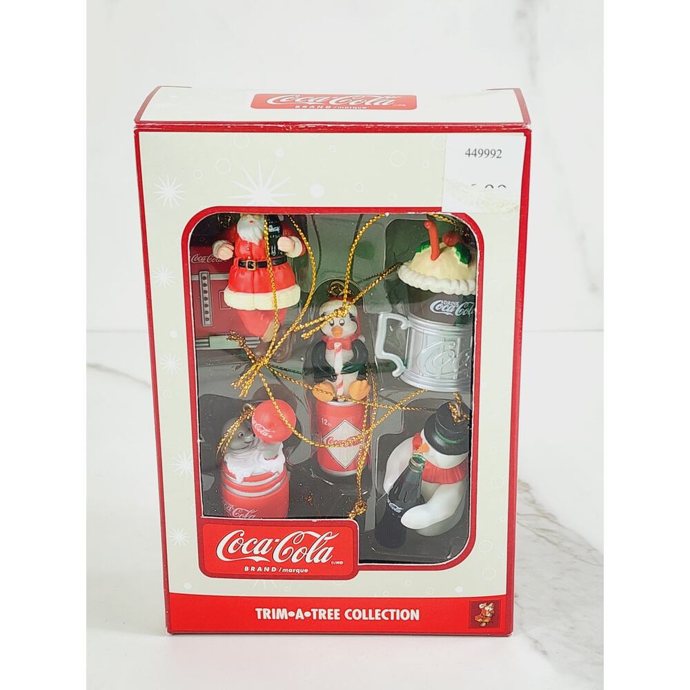 Coca Cola Santa Snowman Ornament 90'S Christmas Holidays New w/ Box Vtg